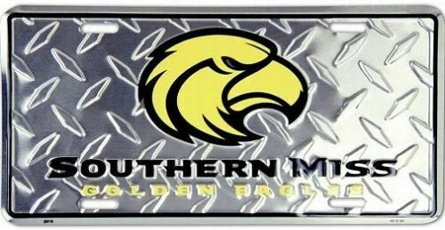 Diamond License Plate for Southern Miss Golden Eagles (NCAA)