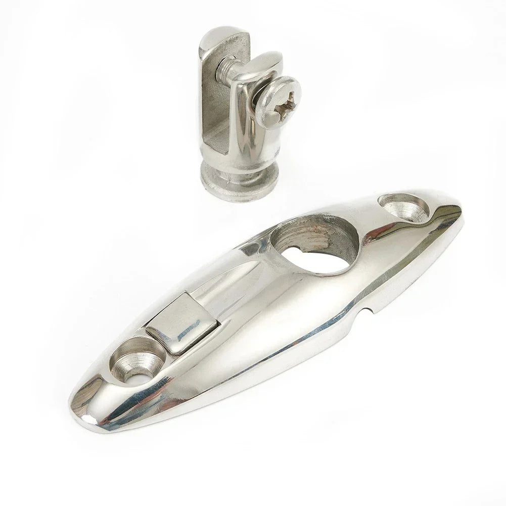 1 3/16 x 3 1/2 QUICK RELEASE Deck Silver Hinge Mount Bimini Top Marine Hardware