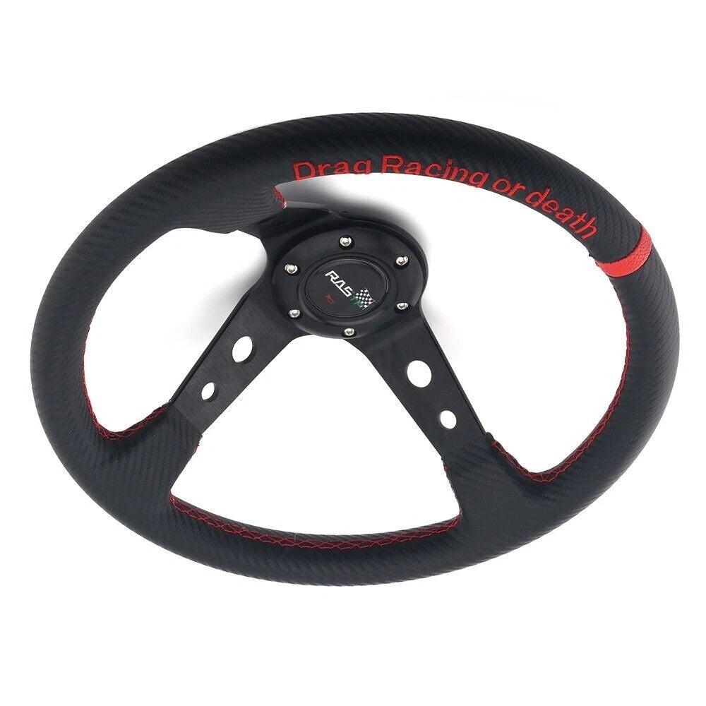 14" Racing Steering Wheel with Quick Release Hub Adapter