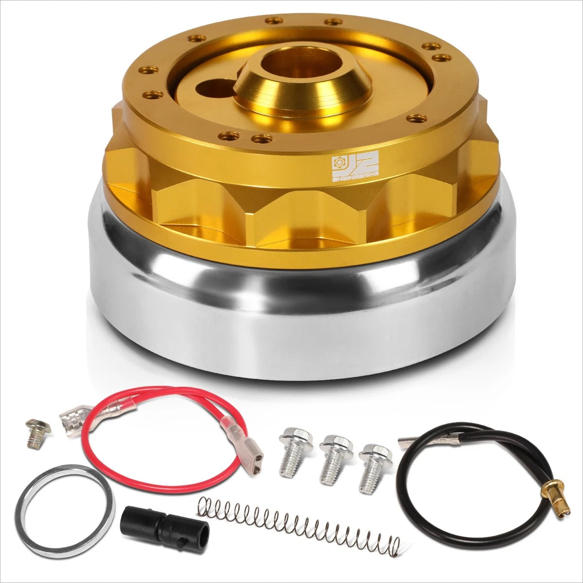 J2 Steering Wheel Short Hub Adapter for Ford Mustang/Fairlane (1965–1969) Gold