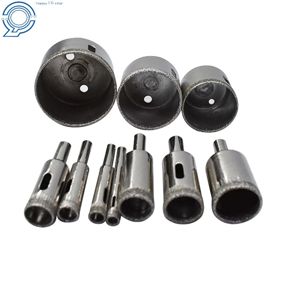 10 PCS Diamond Drill Bit Set for Tiles Glass Ceramic (DIY)