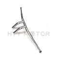 1-1/4" Flat Chrome 6" T-Bar Handlebars for Harley Softail (2018–2023)