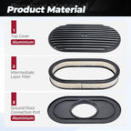 15" Oval Full Finned Air Cleaner for SBC BBC Chevy Ford