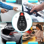 7 Button Keyless Entry Remote Key Shell Cover for Dodge Chrysler (No Chip)