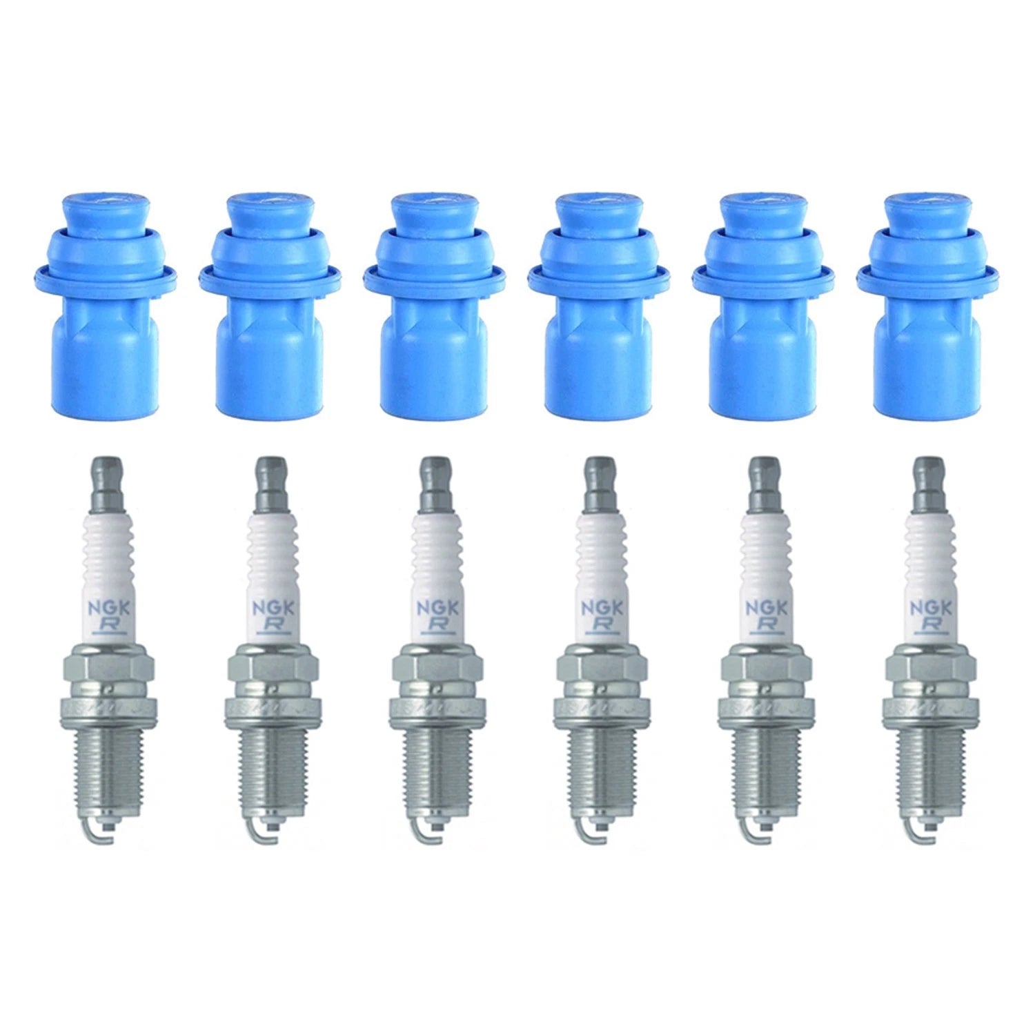 NGK 6 Spark Plugs & Denso Coil Boots Kit for SC300 1998