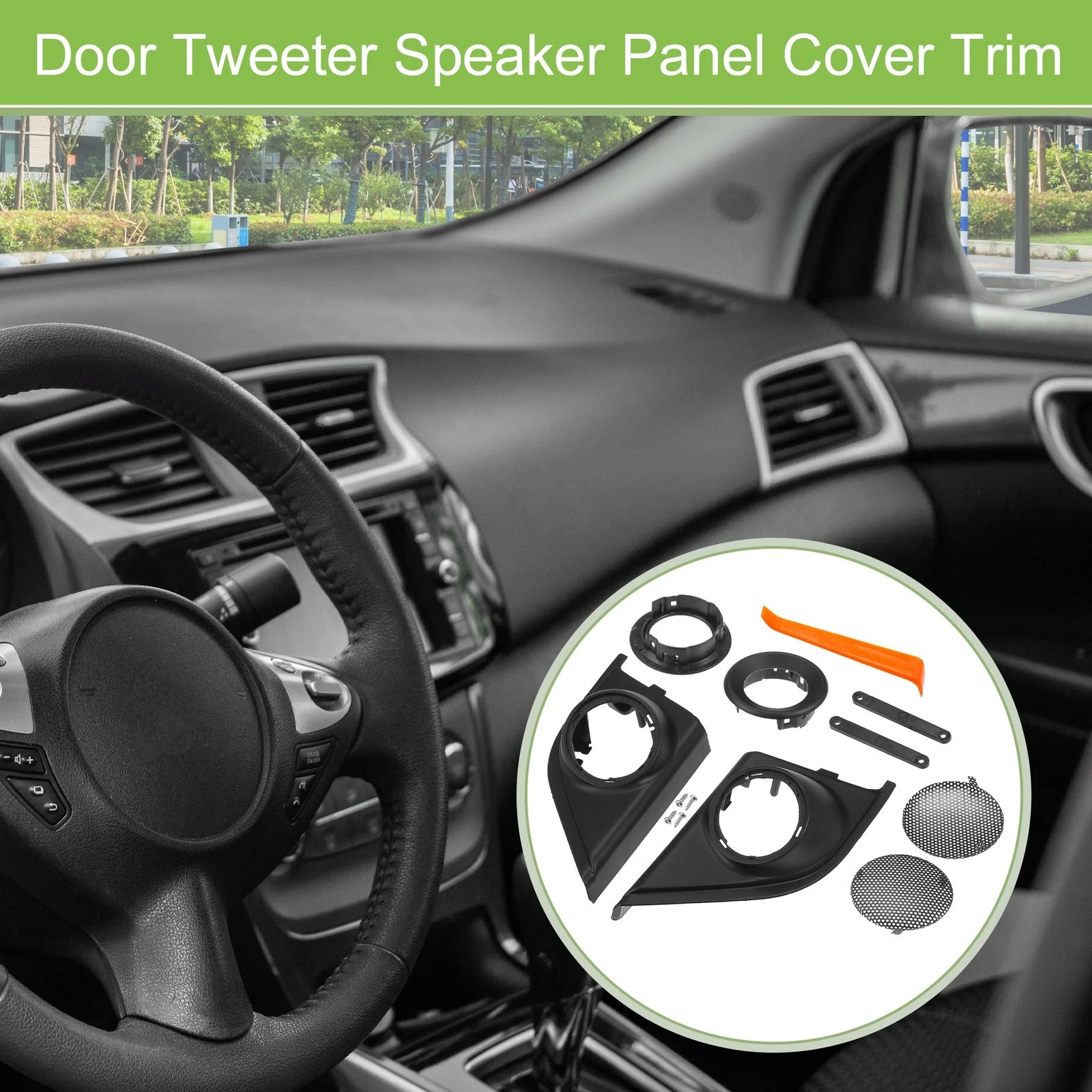 Pair A Pillar Door Tweeter Speaker Cover Trim for Honda CR-V (2017–2019)