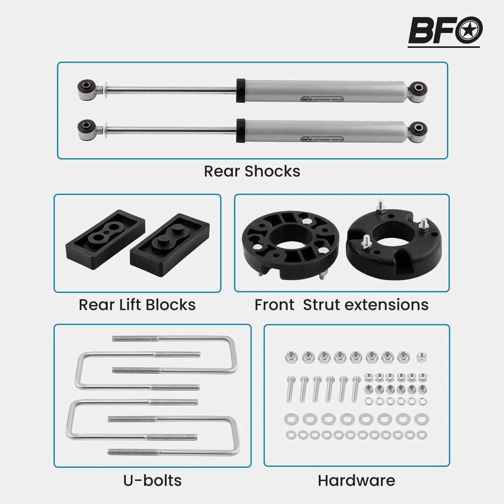 2" Suspension Lift Kit for Ford F-150 2WD 4WD (2009–2020) with Shock Absorbers