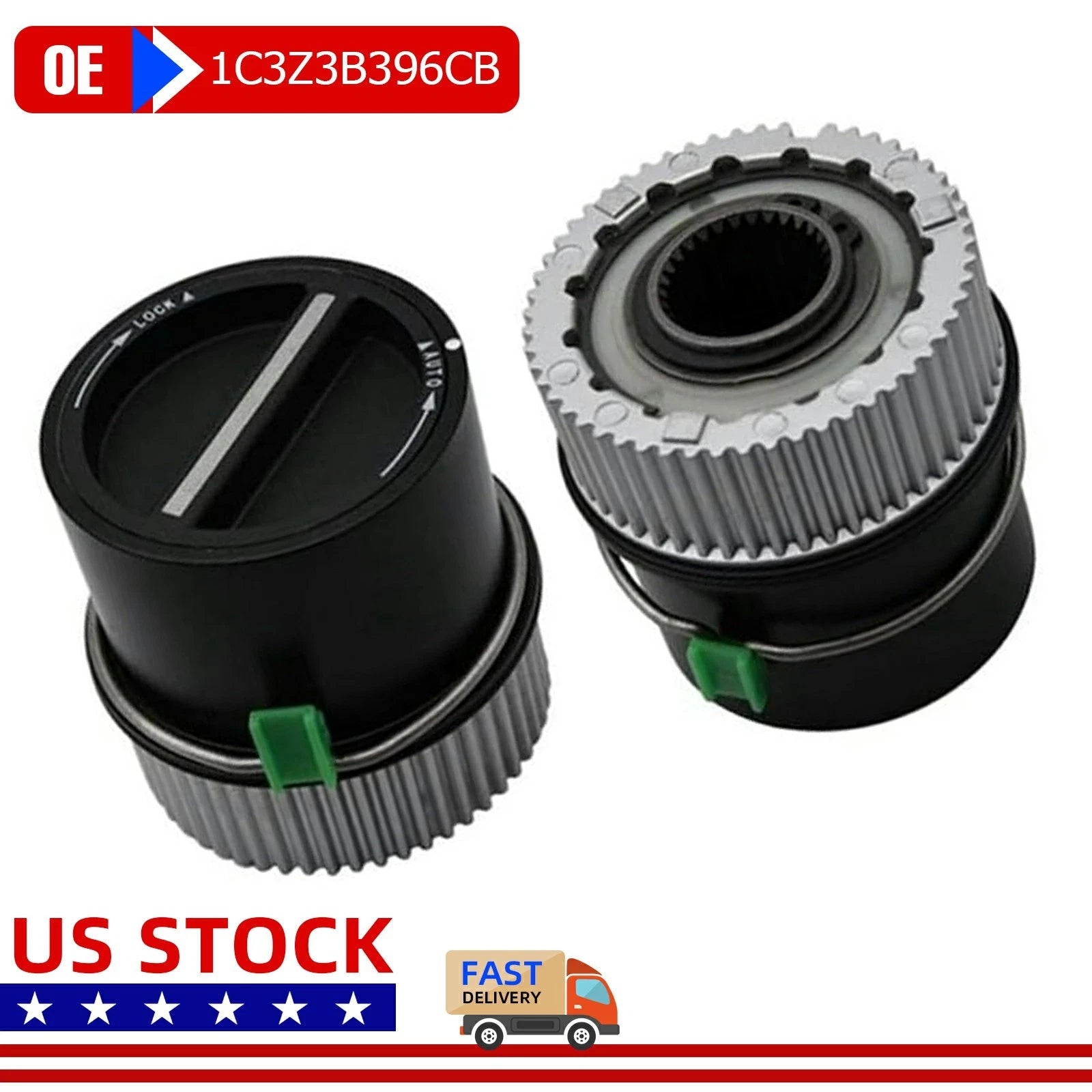 2X Auto Locking Front Wheel Hub 1C3Z3B396CB for Ford F250 F350 F450 F550 (2000–2007)