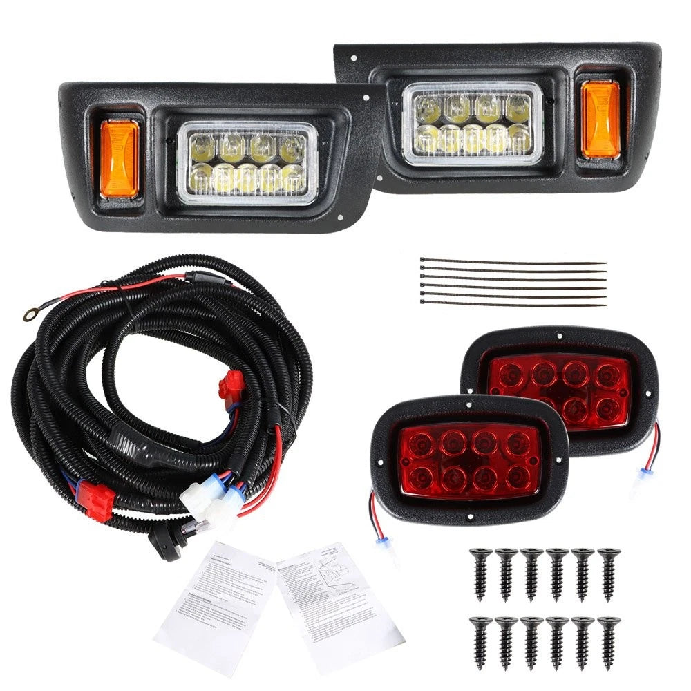 LED Headlight and Tail Light Kit for Club Car DS Golf Cart (1993–Present)