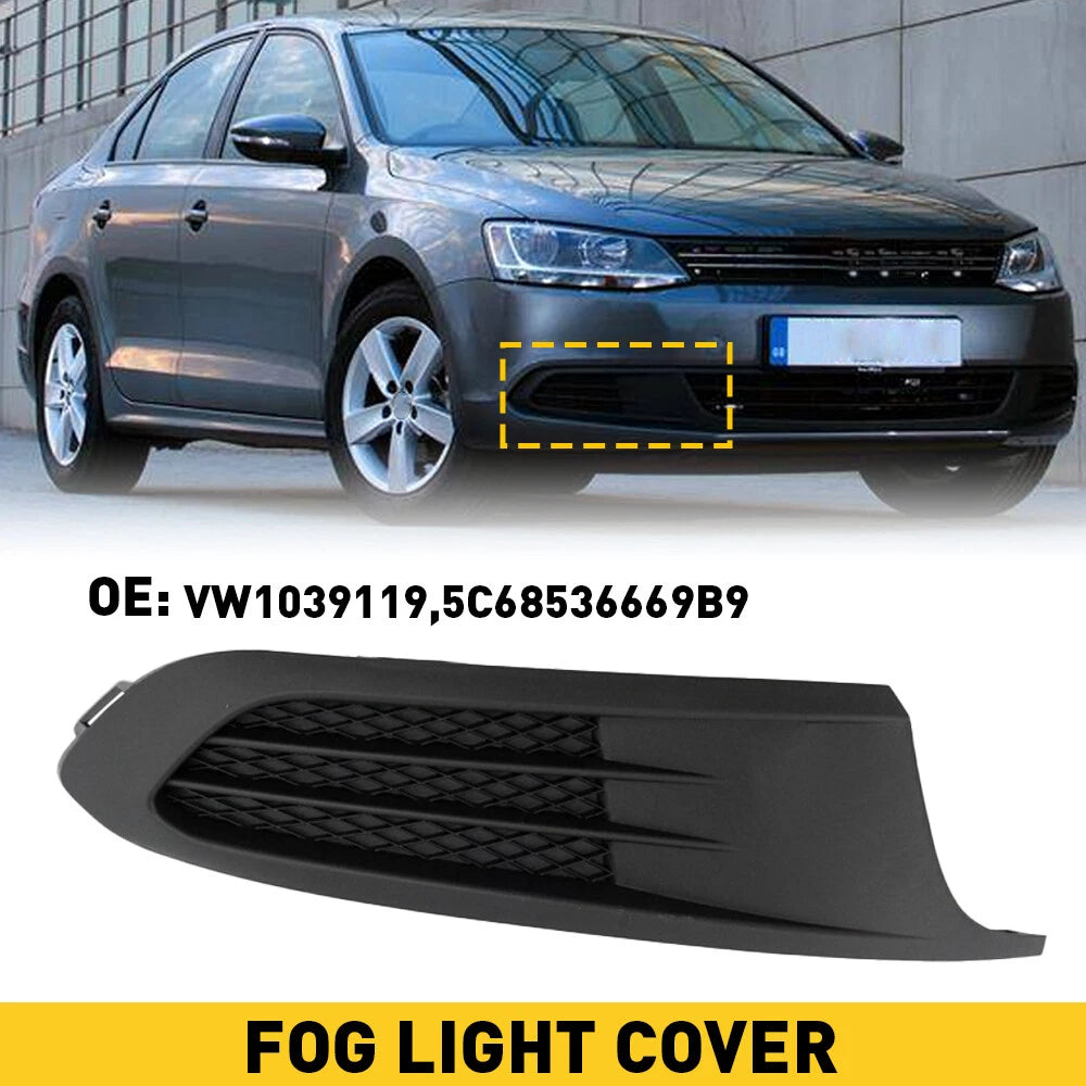 Fog Light Lamp Hole Cover for Volkswagen Jetta (2011–2014) RH Black