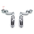 Chrome Flash Arched FootPeg for Yamaha XV250, Harley Dyna