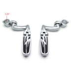 Chrome Flash Arched FootPeg for Yamaha XV250, Harley Dyna