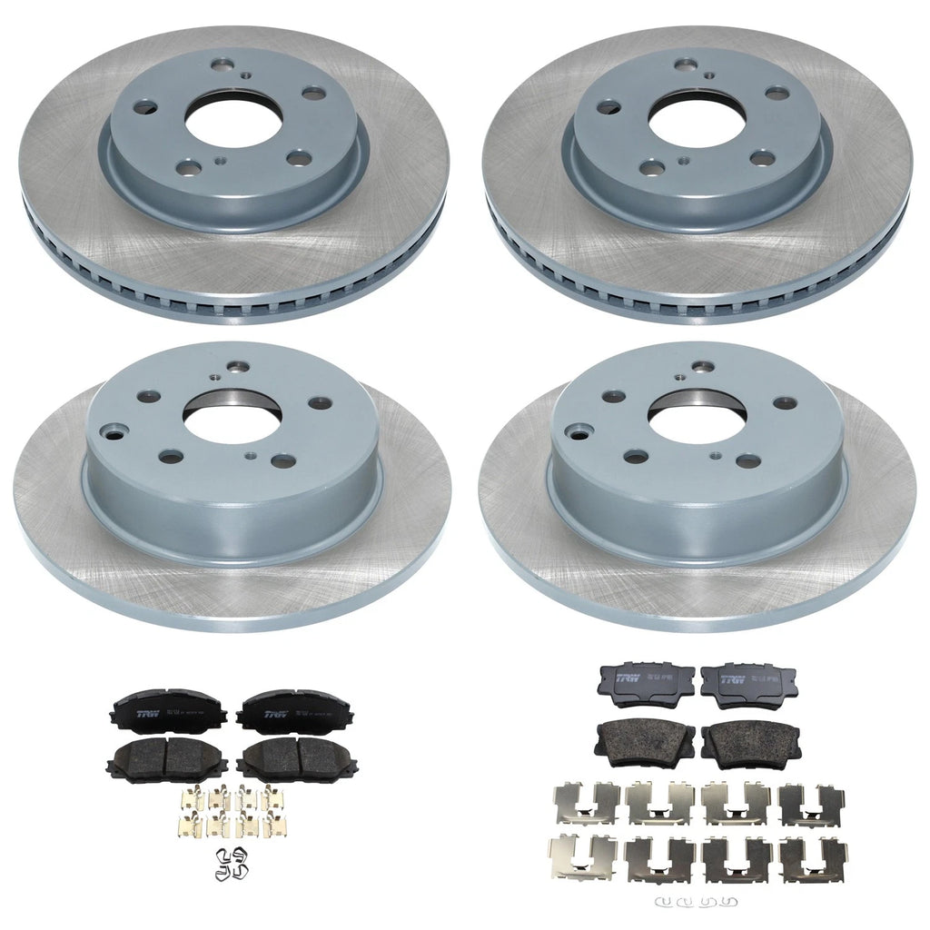 Set of 4 Disc Brake Rotors & TRW Ceramic Pads for HS250h RAV4 (2010–2012)