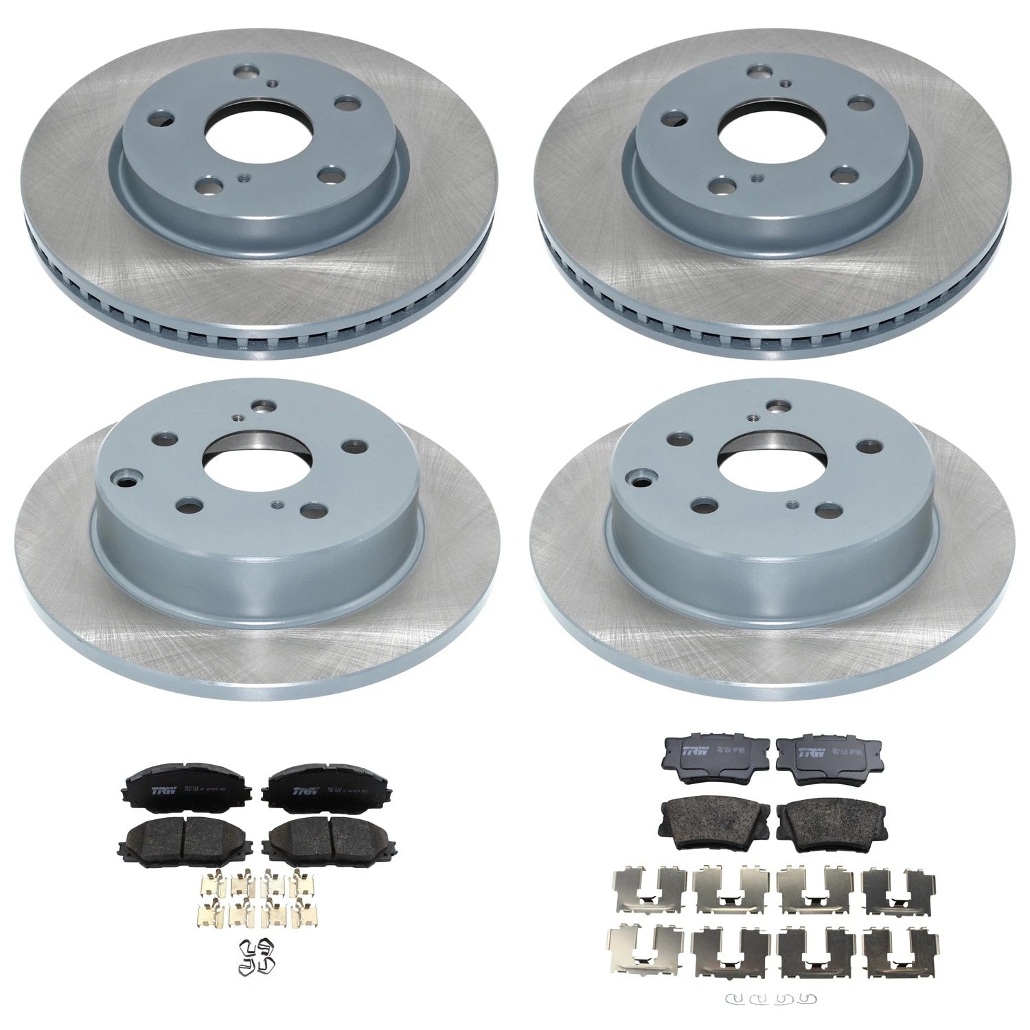 Set of 4 Disc Brake Rotors & TRW Ceramic Pads for HS250h RAV4 (2010–2012)