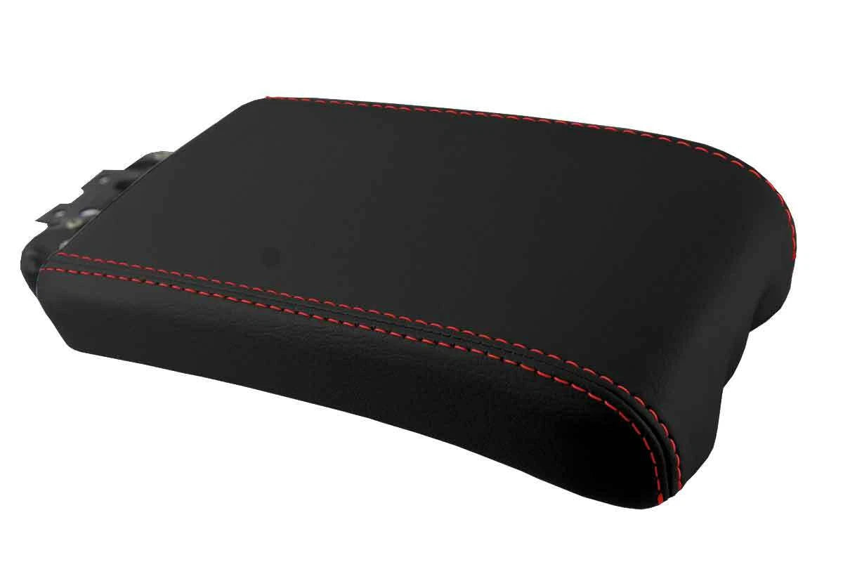 Leather Console Lid Armrest Cover for Lexus ES350 (2007–2009) Red Stitch