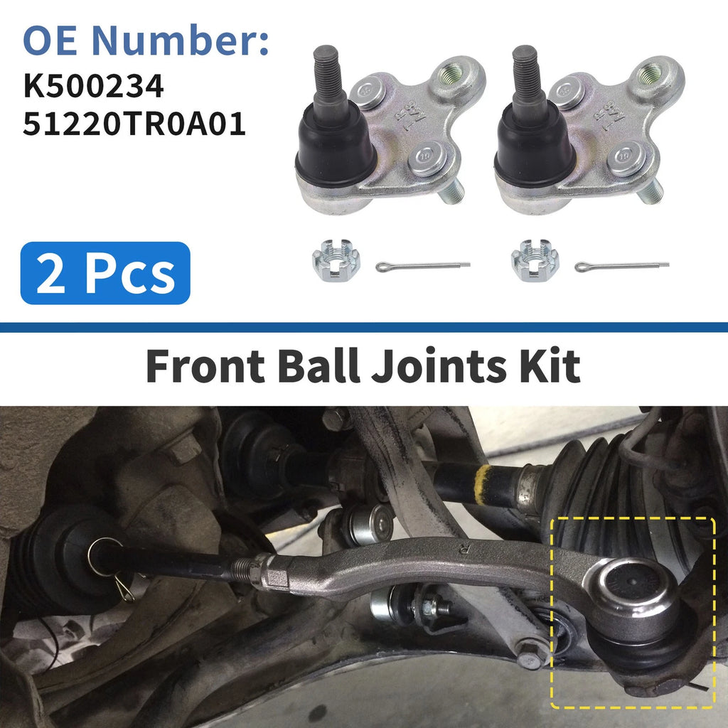2X Front Lower Ball Joints for Honda Civic (2012–2018) K500234/51220TR0A01