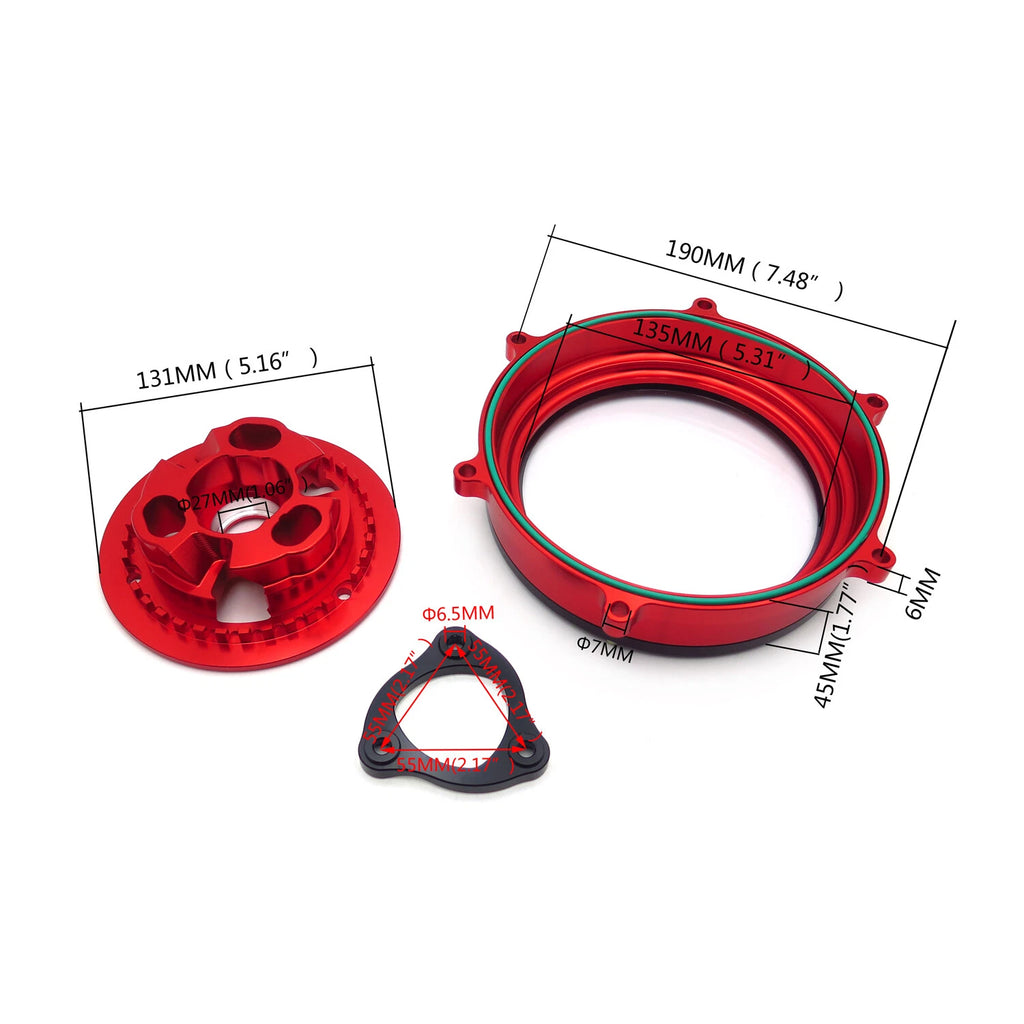 Ducabike Clear Clutch Cover & Spring Retainer for Ducati 959 1199 1299 (2012–2019)