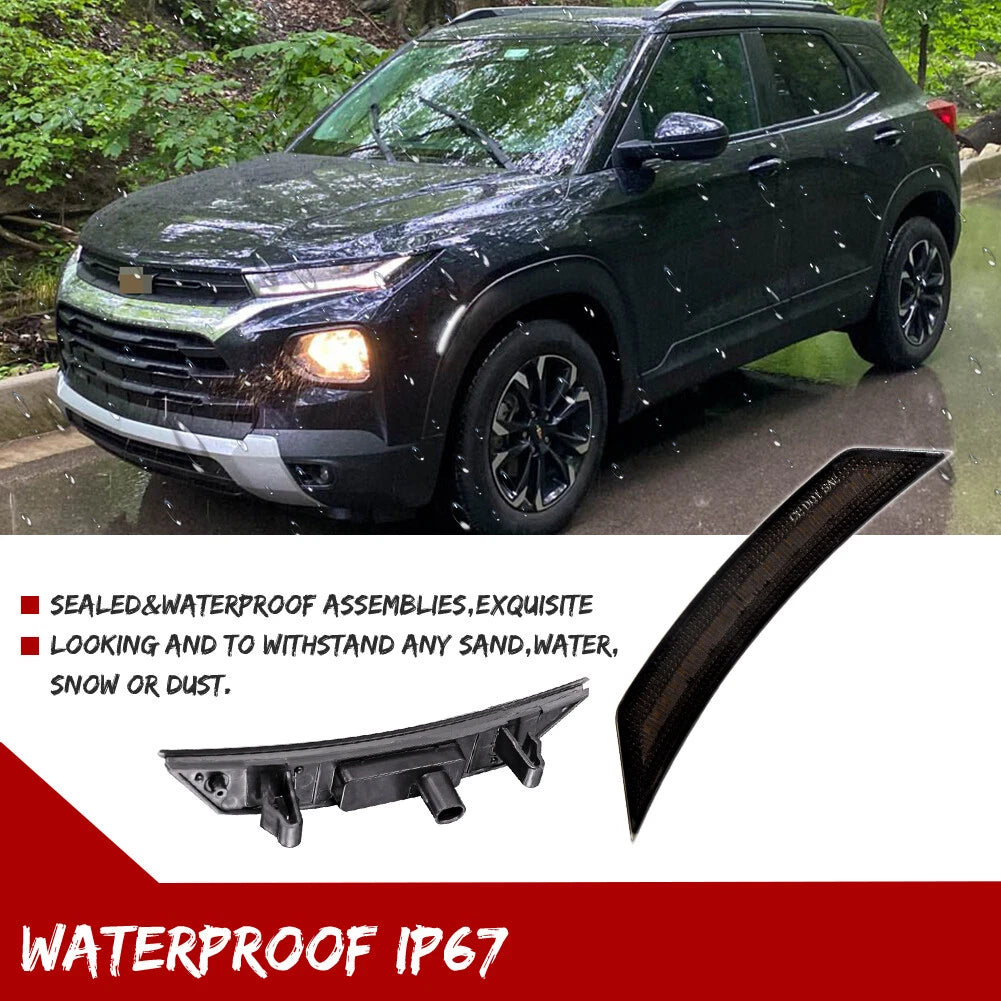 Smoked LED Front Bumper Side Marker Lights for Chevy Trailblazer (2021–2025)