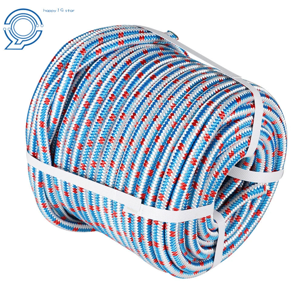 16 Strand Double Braid Polyester Nylon Rope for Arborist (1/2"×150')