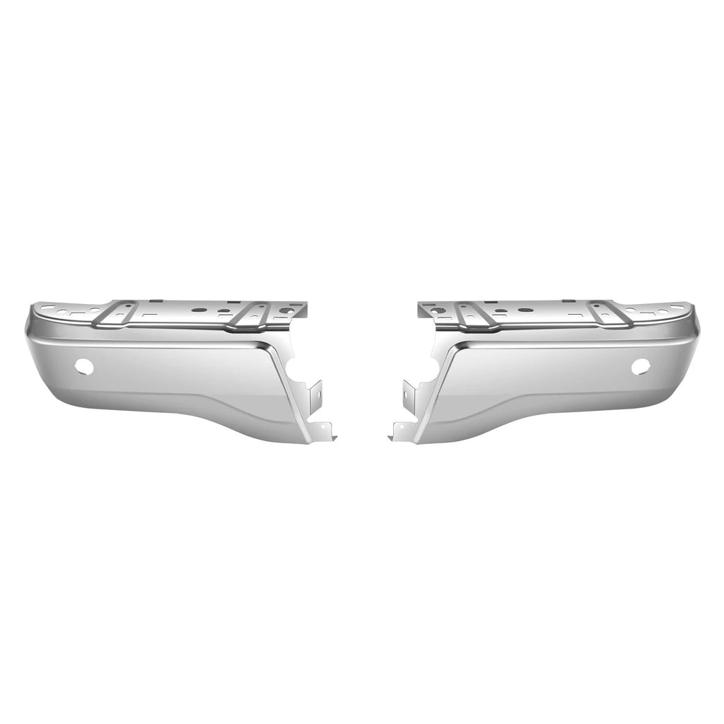 Set of 2 Steel Rear Bumper End Caps for Ford Ranger (2019–2023) Chrome