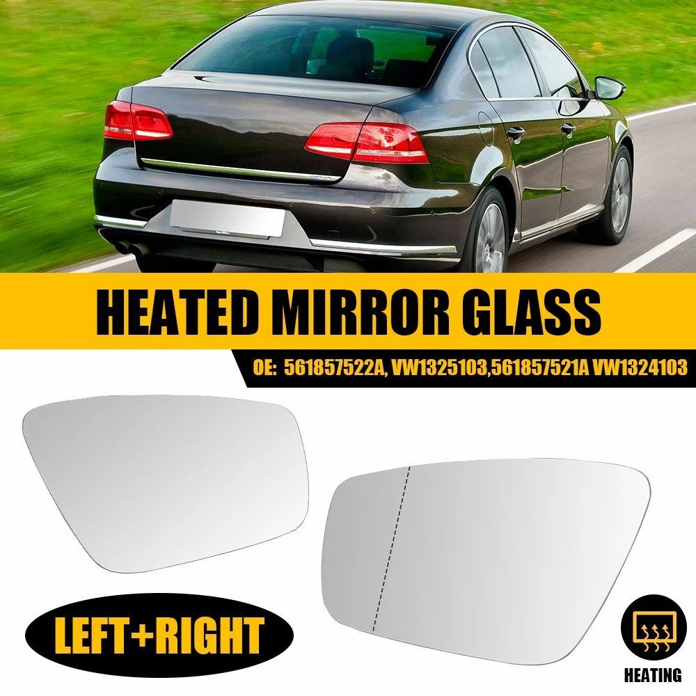 Heated Mirror Glass for Volkswagen Passat (2012–2015) - Left & Right
