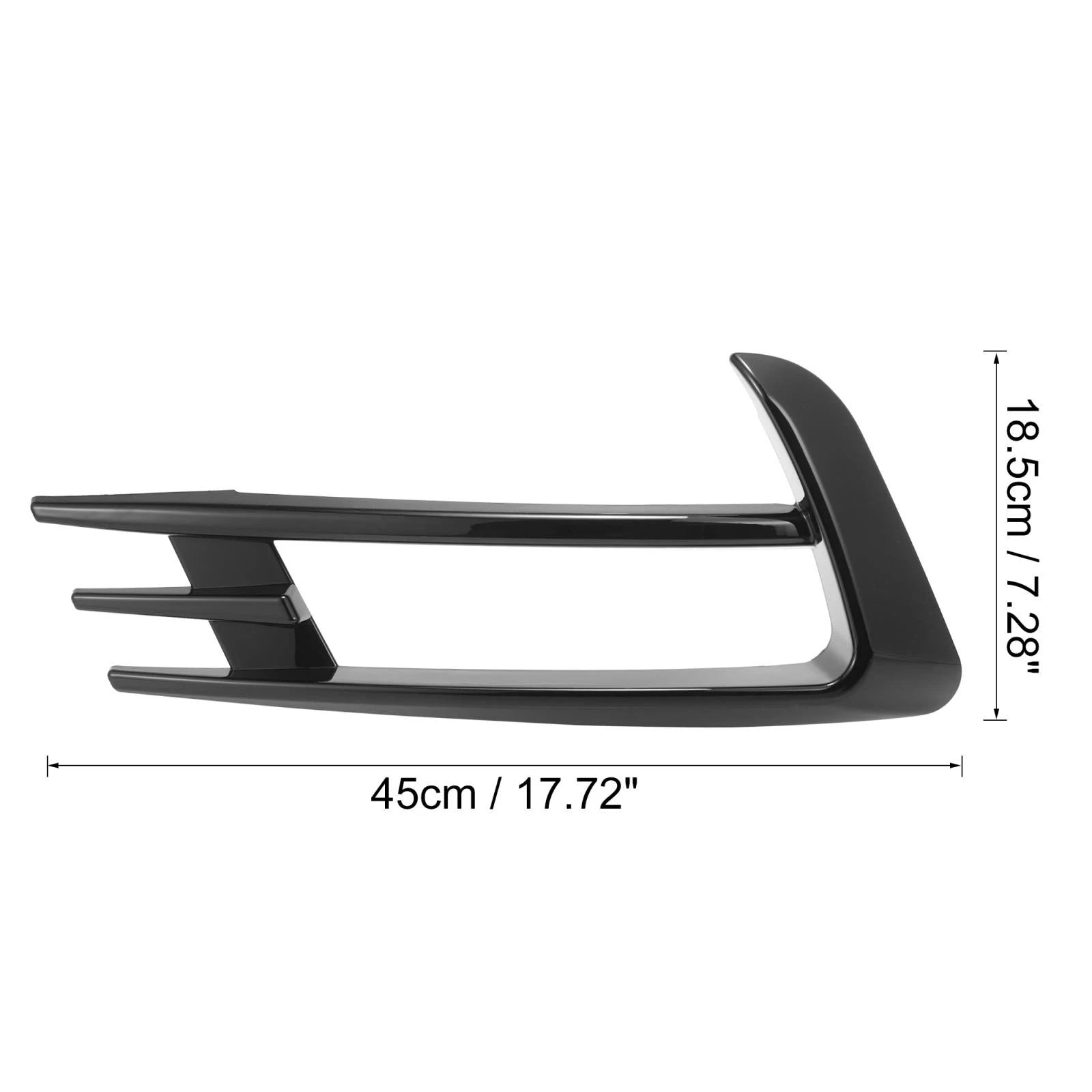 1 Pair Glossy Black Front Bumper Fog Light Grille Cover for Volkswagen Golf MK7 (2015–2019)