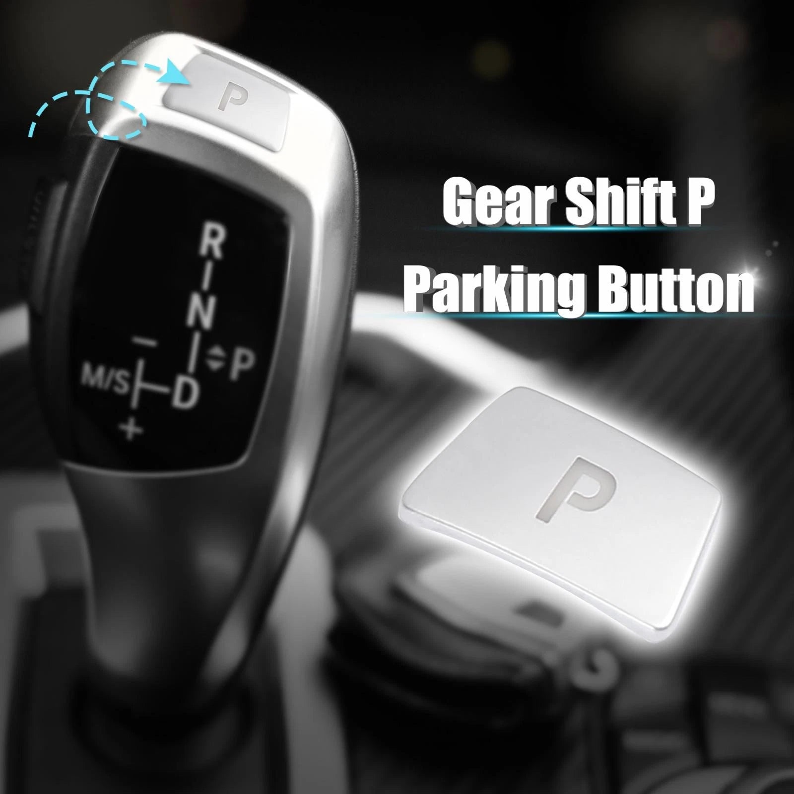 P Button Gear Shift Knob Cover for BMW 2 3 4 5 6 Series X3 X4 X5 X6 (2014–2021)