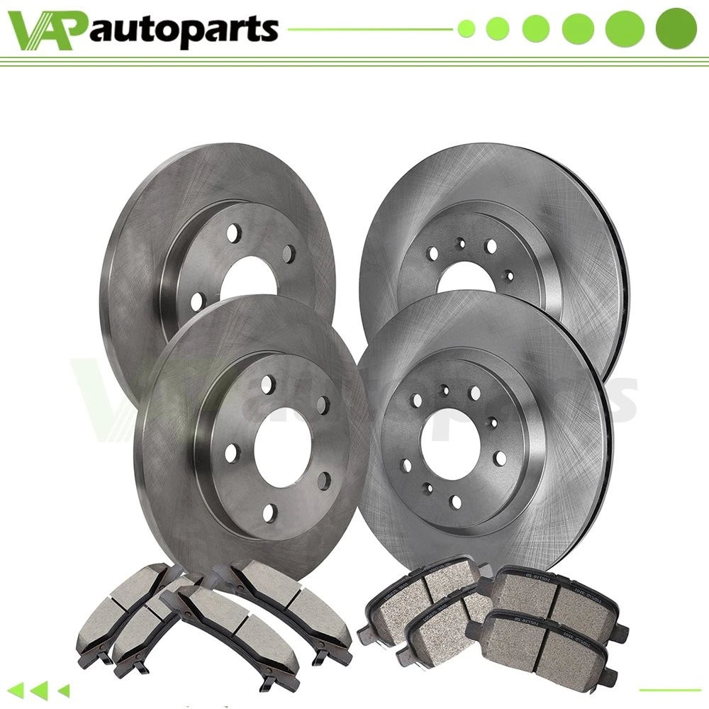 Set of 4 Disc Brake Rotors and Ceramic Pads for Chevrolet Impala Limited (2014–2016)