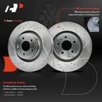 Front Drilled Brake Rotors for Ford Mustang (2015–2020) 352mm