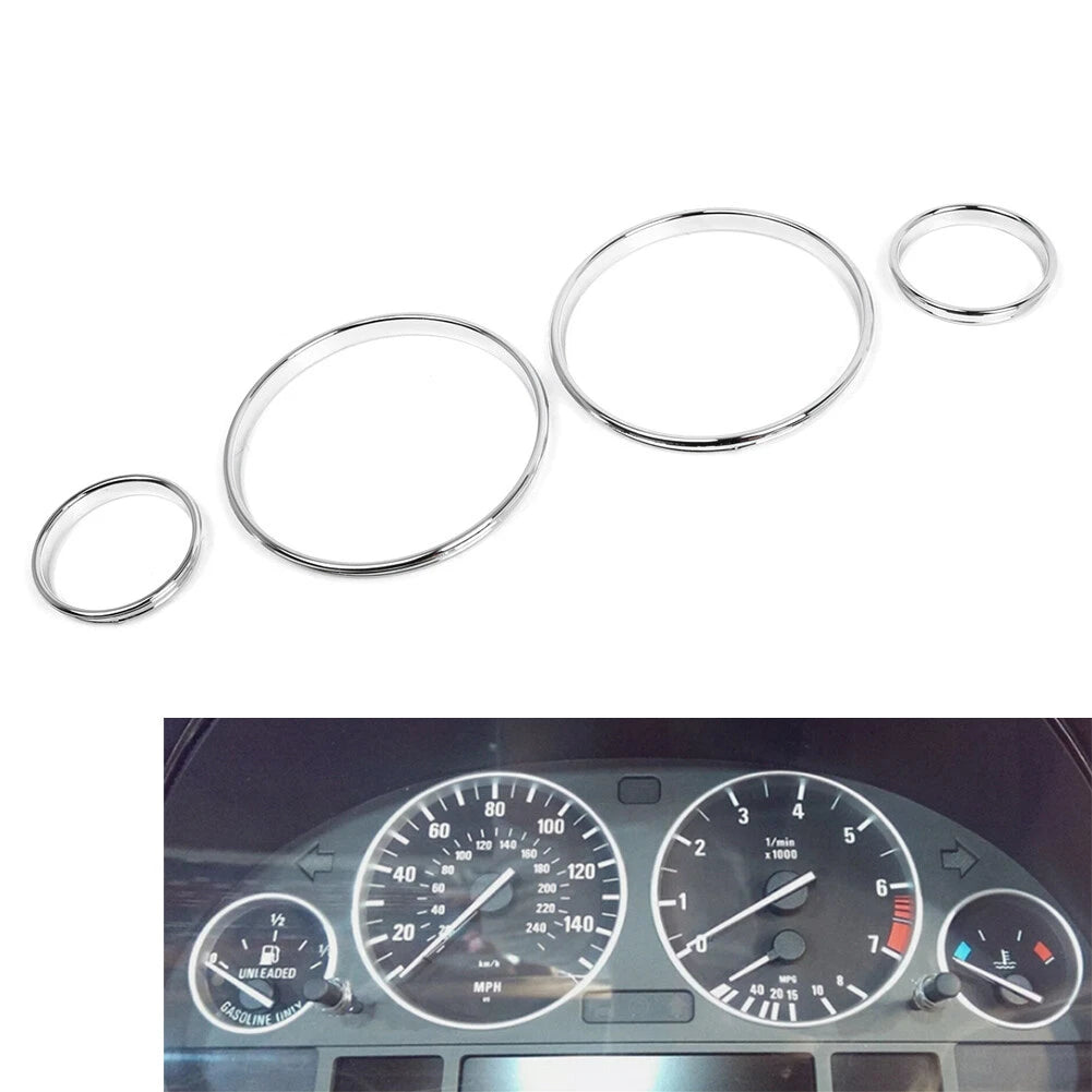Speedometer Gauge Dial Rings Bezel Trim for BMW 5 7 Series E39 E38 M5 X5 E53 (1995–2003)