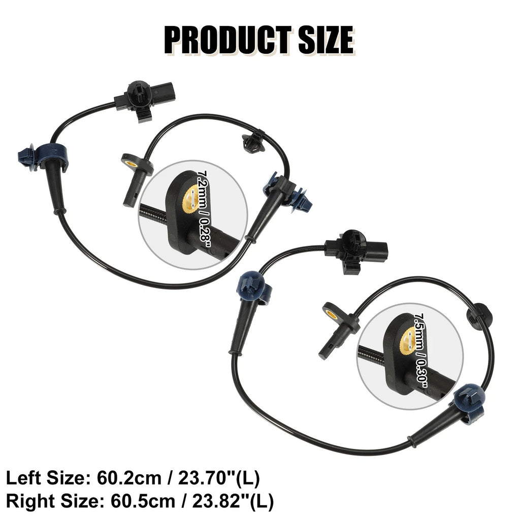 2X ABS Wheel Speed Sensor for Honda Civic IX (57475TV0E01/57470TV0E01)