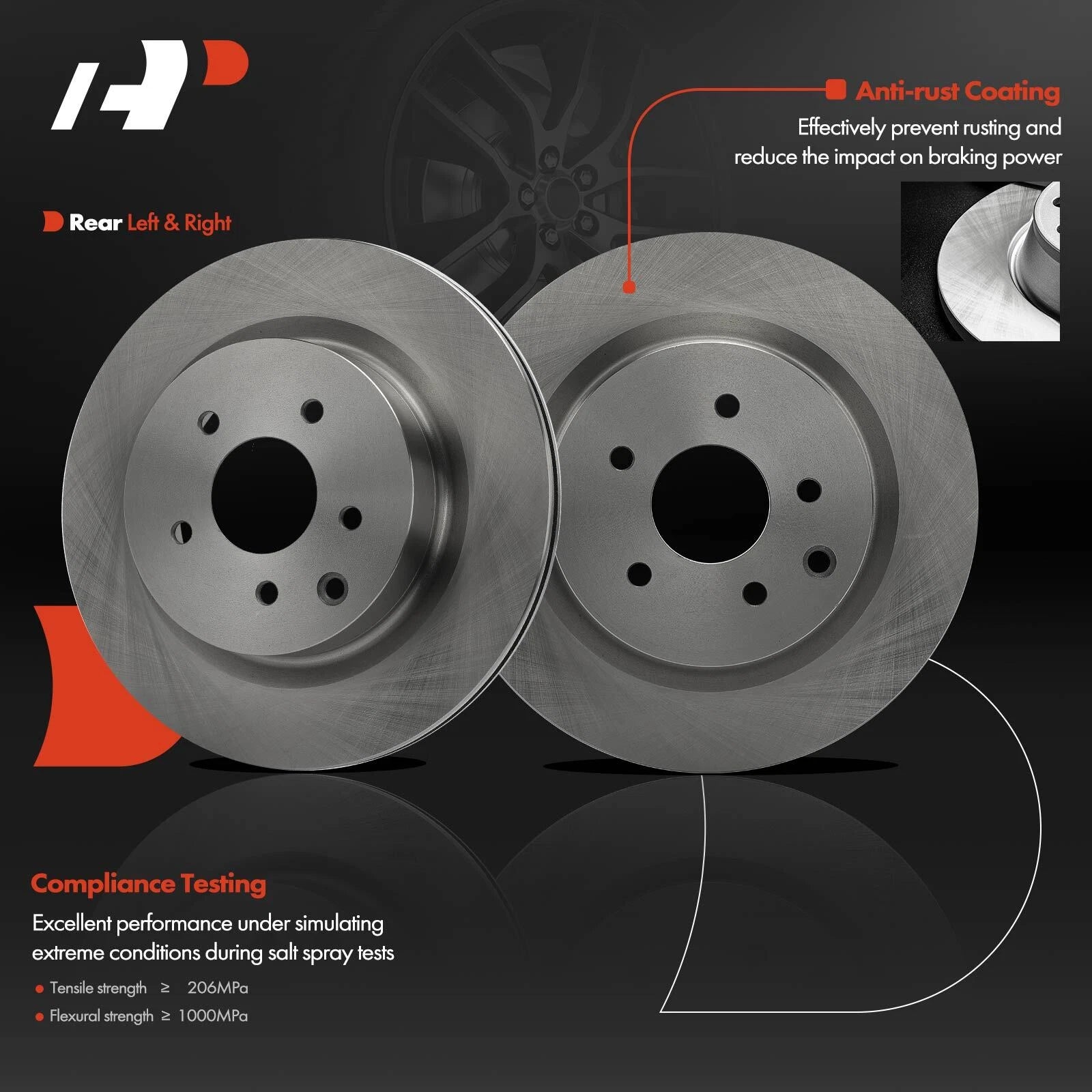 Rear Disc Brake Rotors for Nissan 350Z (2003–2008)