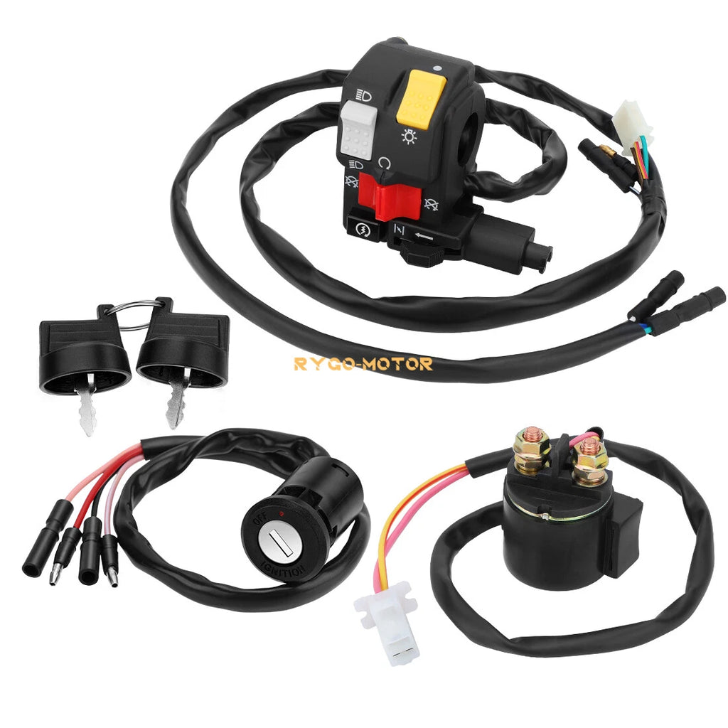 Handlebar Key Starter Relay Switch Kit for Honda FourTrax 300 (1990–2000)