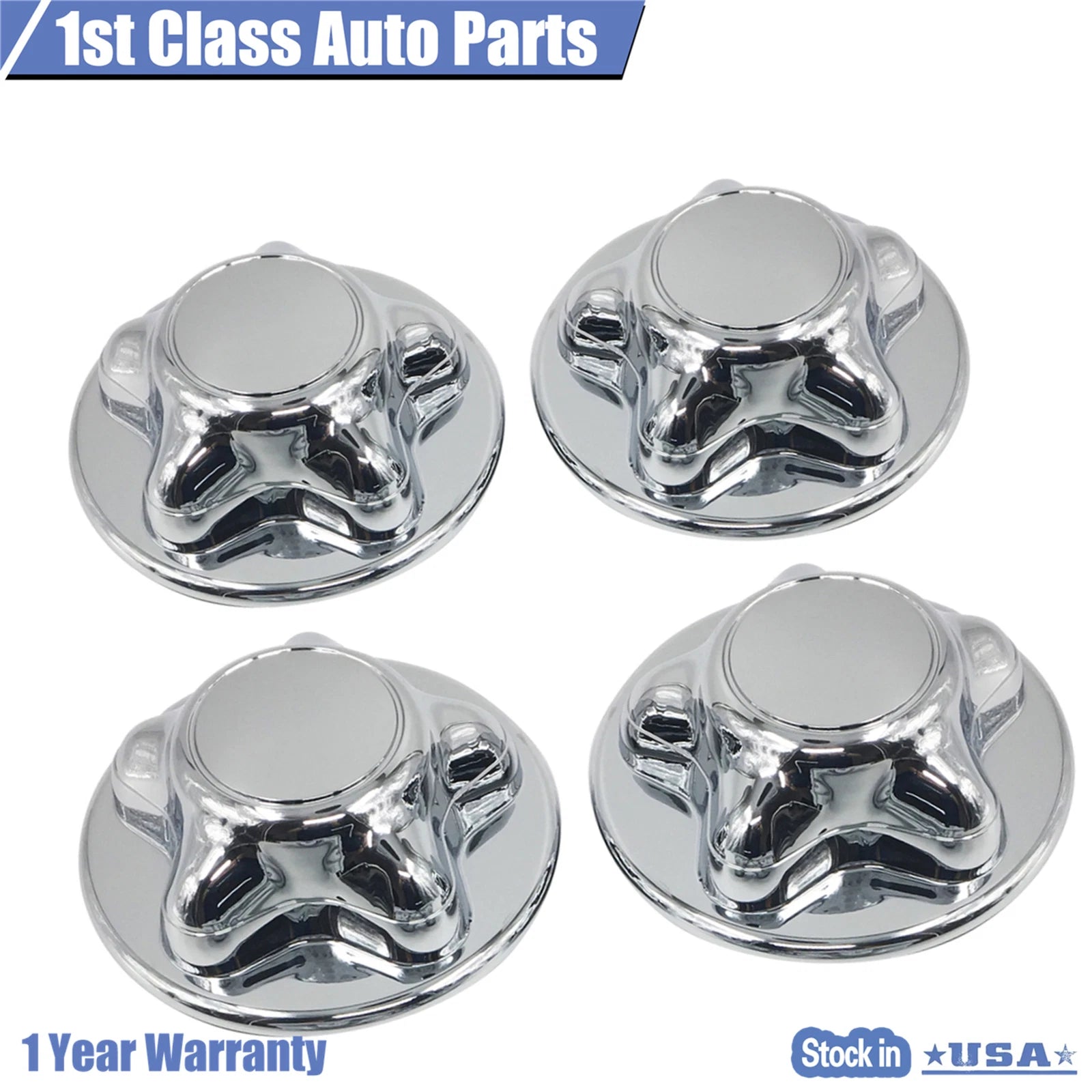 Set of 4 Wheel Hub Chrome Center Caps for Ford F-150 (1997–2000) 909-032