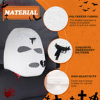 Universal Fit White Face Balaclava Scary Villain Mask Headrest Cover (Proctor)