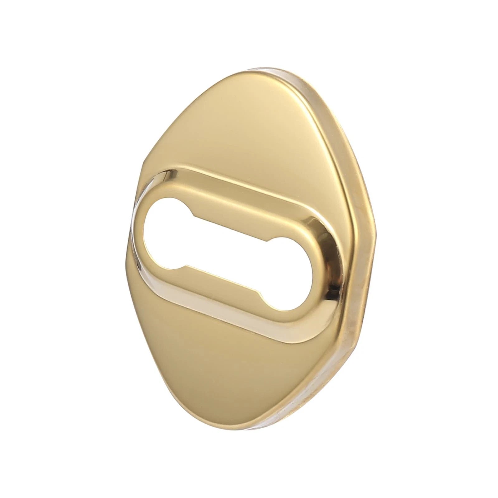 Set of 4 Door Lock Latch Striker Covers for Toyota (Adhesive, Gold Tone)