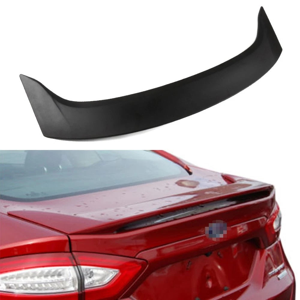 Trunk Spoiler for Ford Fusion (2013–2020) Unpainted Black ABS with Light