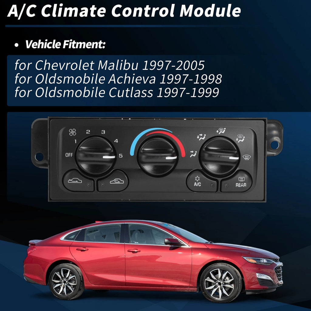 A/C Heater Climate Control Module Panel for Chevrolet Malibu (1997–2005) No.599213
