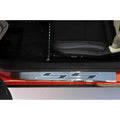 Stainless Door Sill Trim Kit w/Garnet Red Solid Vinyl SS Inlay for 10-15 Camaro