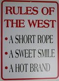 Rules of the West Sign for Man Cave