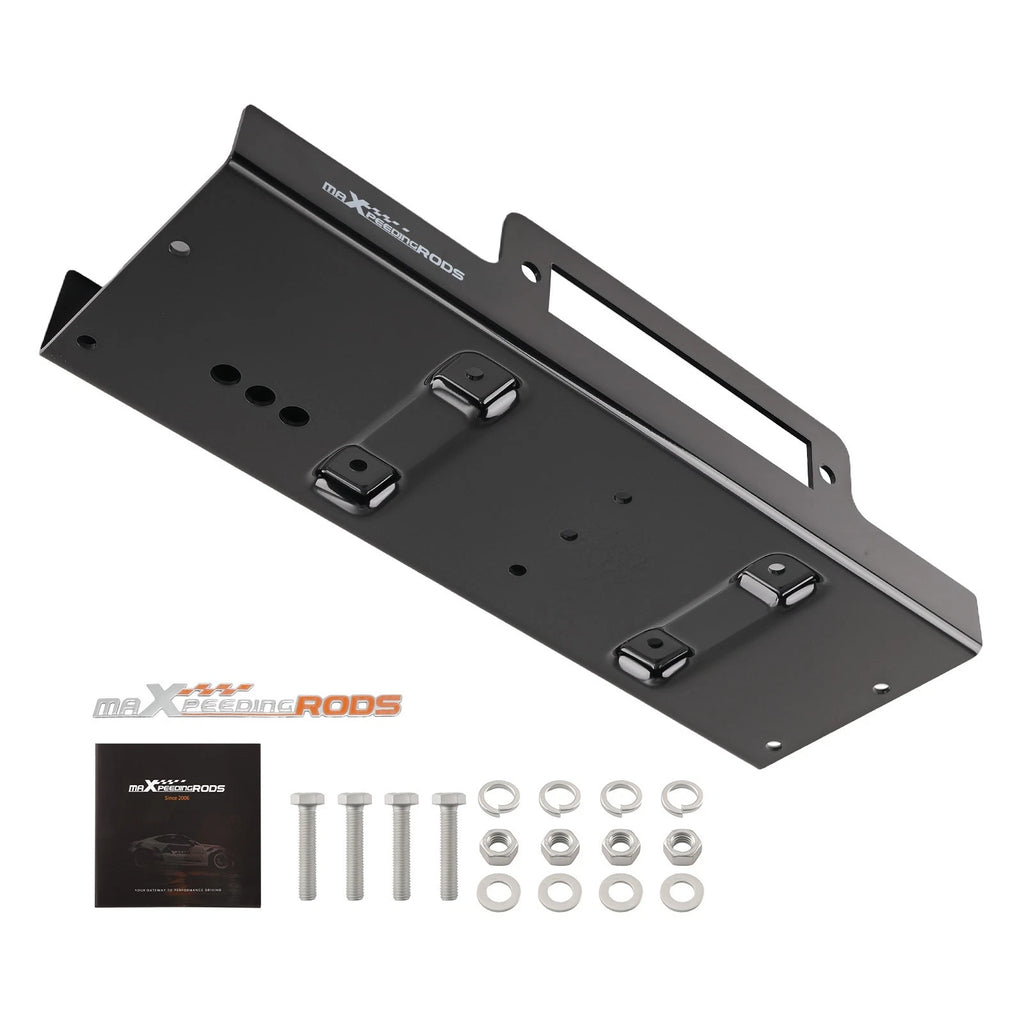 Winch Mount Plate for SUV Truck ATV UTV Trailer (10x4.5 Steel Kit)