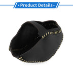1pc Gear Shift Knob Cover for Toyota RAV4 (2019–2024) Black Beige Faux Leather