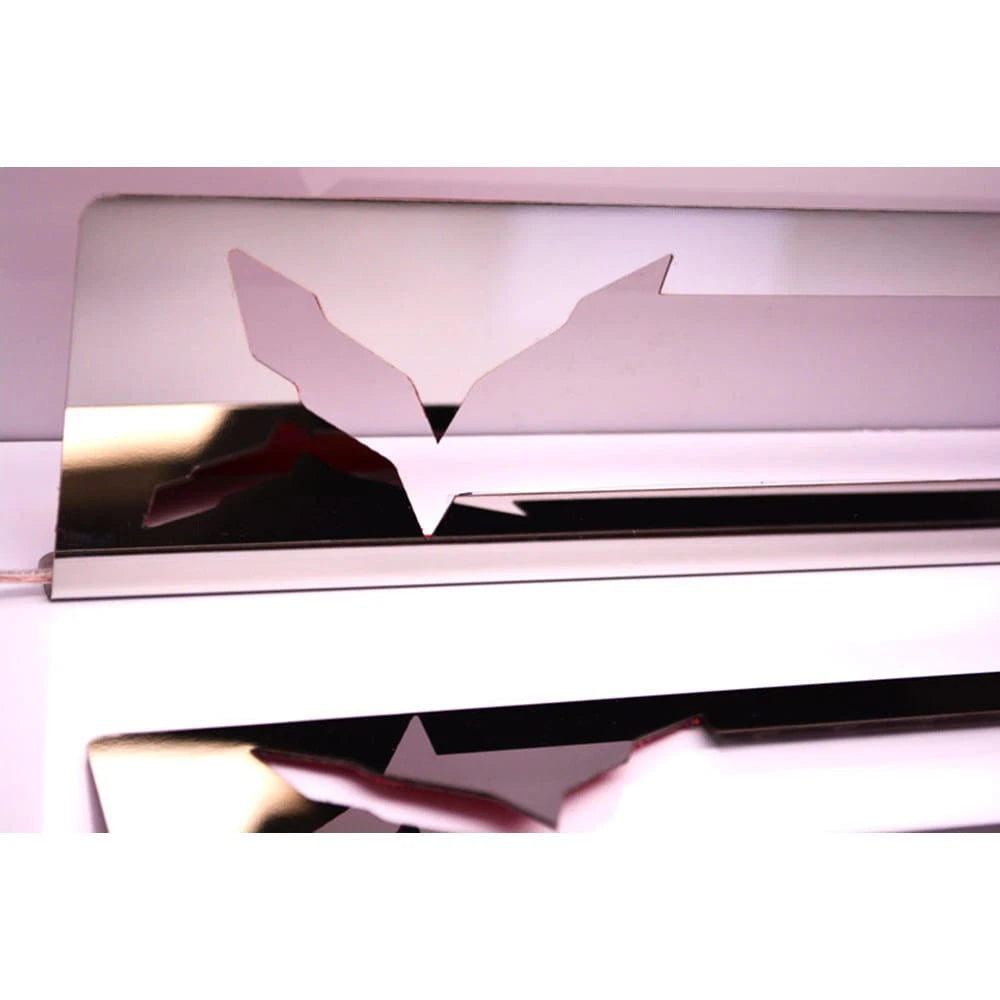 Door Sill Overlays Replacement with Red LED for Chevrolet Corvette Z06 (2014–2019)