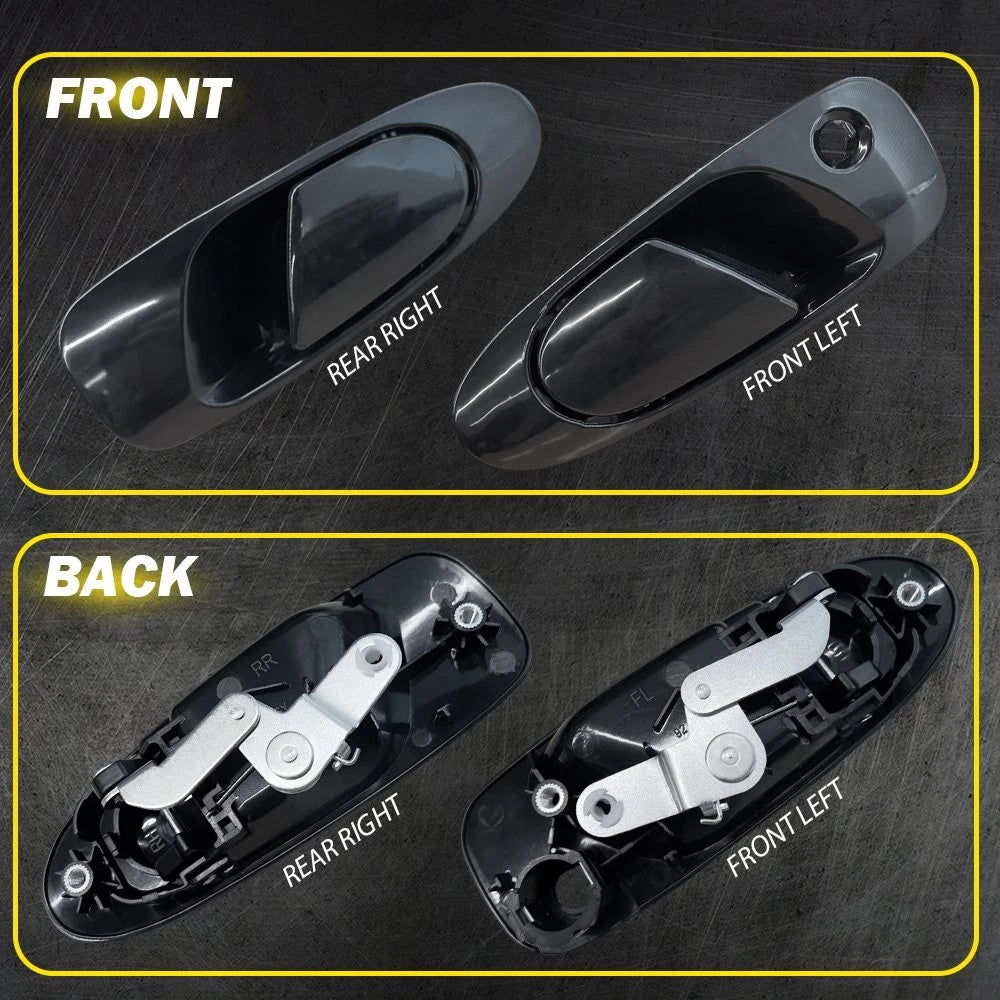 Set of 4 Door Handles for Honda Civic (1992–1995) - Right Left Front Rear