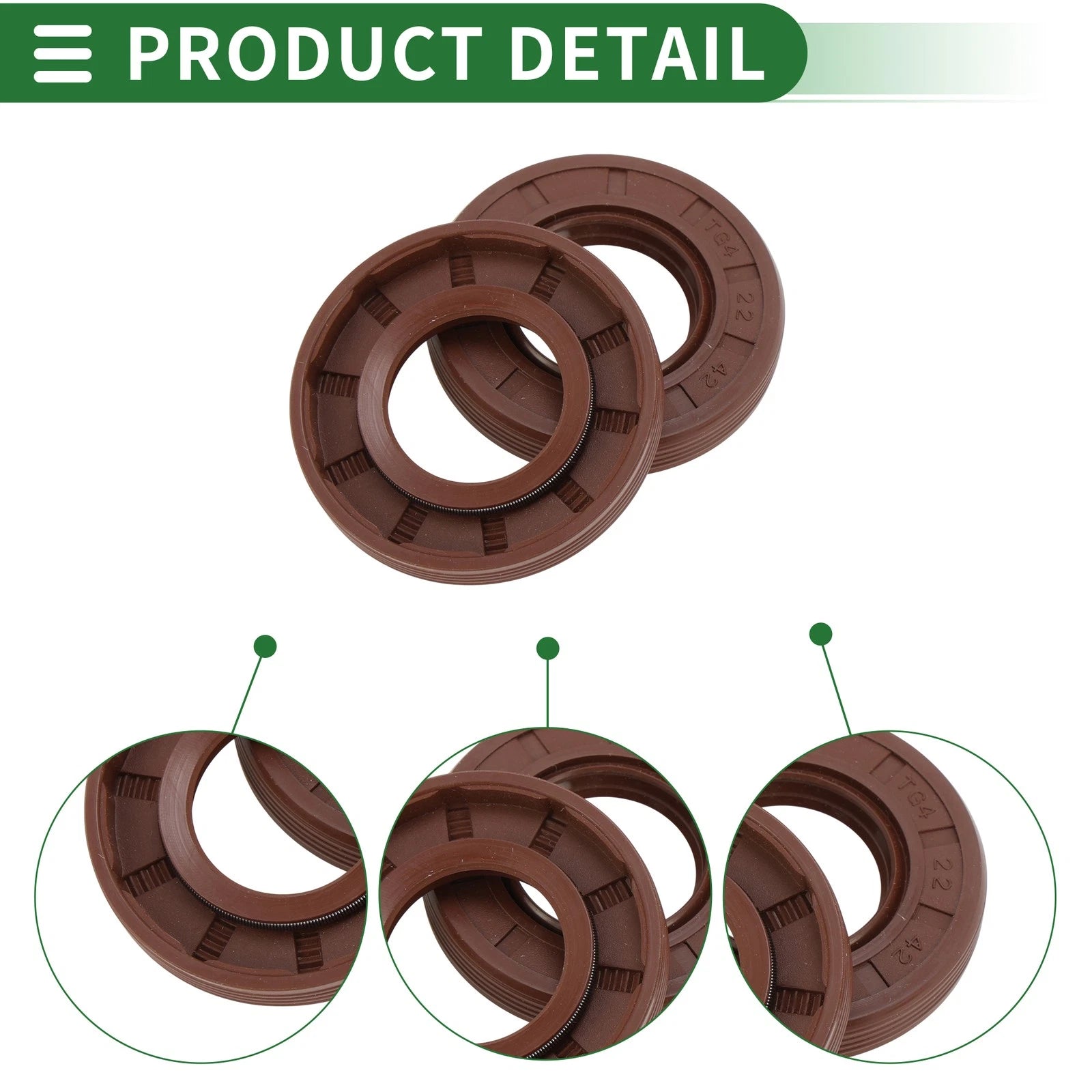 Set of 5 Oil Seals FKM Rubber 22x42x7mm for Automotive Applications
