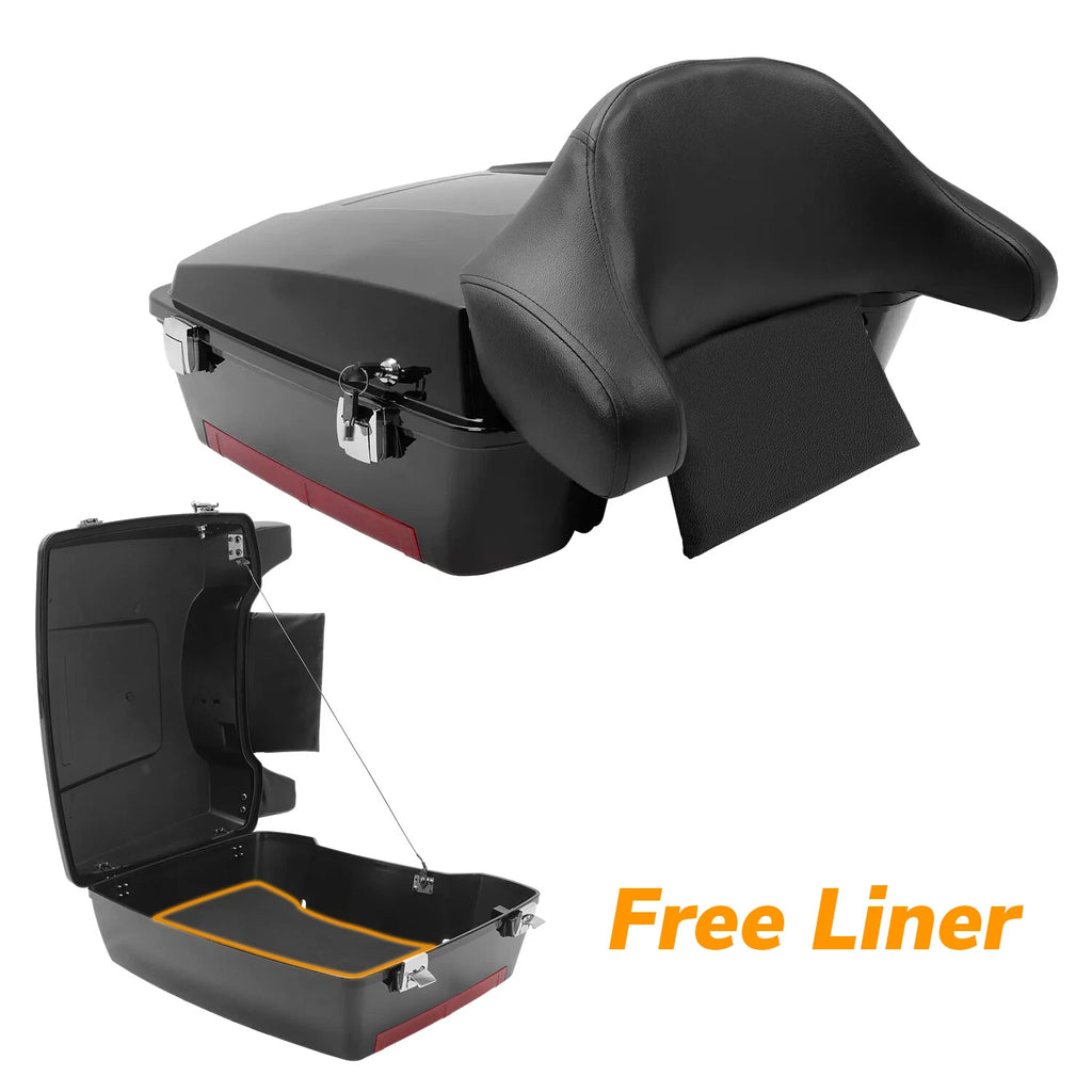 Chopped Pack Luggage Trunk with Backrest for Harley Touring Road Glide (1997–2013)