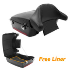 Chopped Pack Luggage Trunk with Backrest for Harley Touring Road Glide (1997–2013)