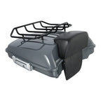 Razor Trunk Backrest Luggage Rack for Harley Touring (2014–2026) Gunship Gray