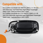 Outside Door Handle Rear RH for Escalade ESV/EXT (2002–2006) 15721572 Black
