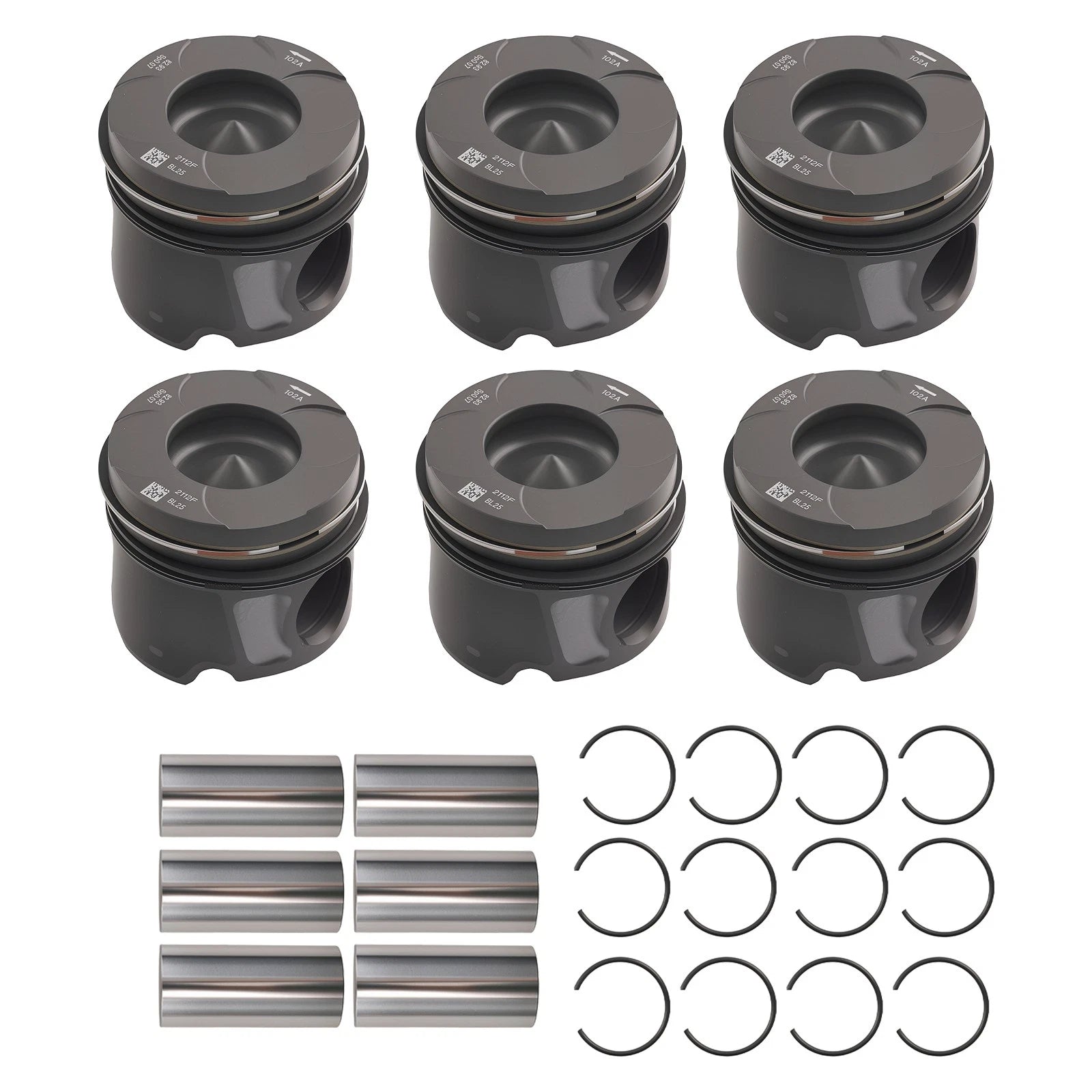 6pcs Piston with Rings for Jeep Grand Cherokee (2011–2020) EXF 68147228AA 83mm